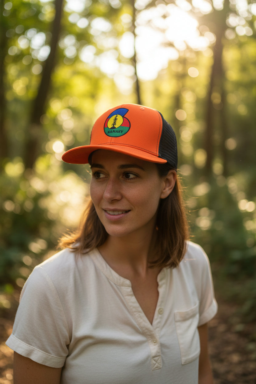 Casquette trucker avec filet kanaky